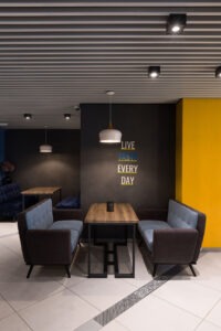 FM Cafe Restaurant. Дизайн интерьера ресторана в Киеве. Дизайнер интерьера Юлия Байдык. Студия дизайна интерьера Alta Idea Interior Design, Киев. Дизайн кафе _ 3