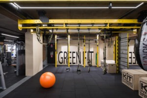Green Fit. Дизайн интерьера спортзала в Киеве. Дизайнер интерьера Юлия Байдык. Студия дизайна интерьера Alta Idea Interior Design, Киев . Дизайн спортклуба, тренажерного зала _ 18