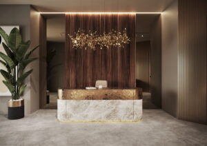 Проект дизайна интерьера бизнес-центра в Киеве. М17_22